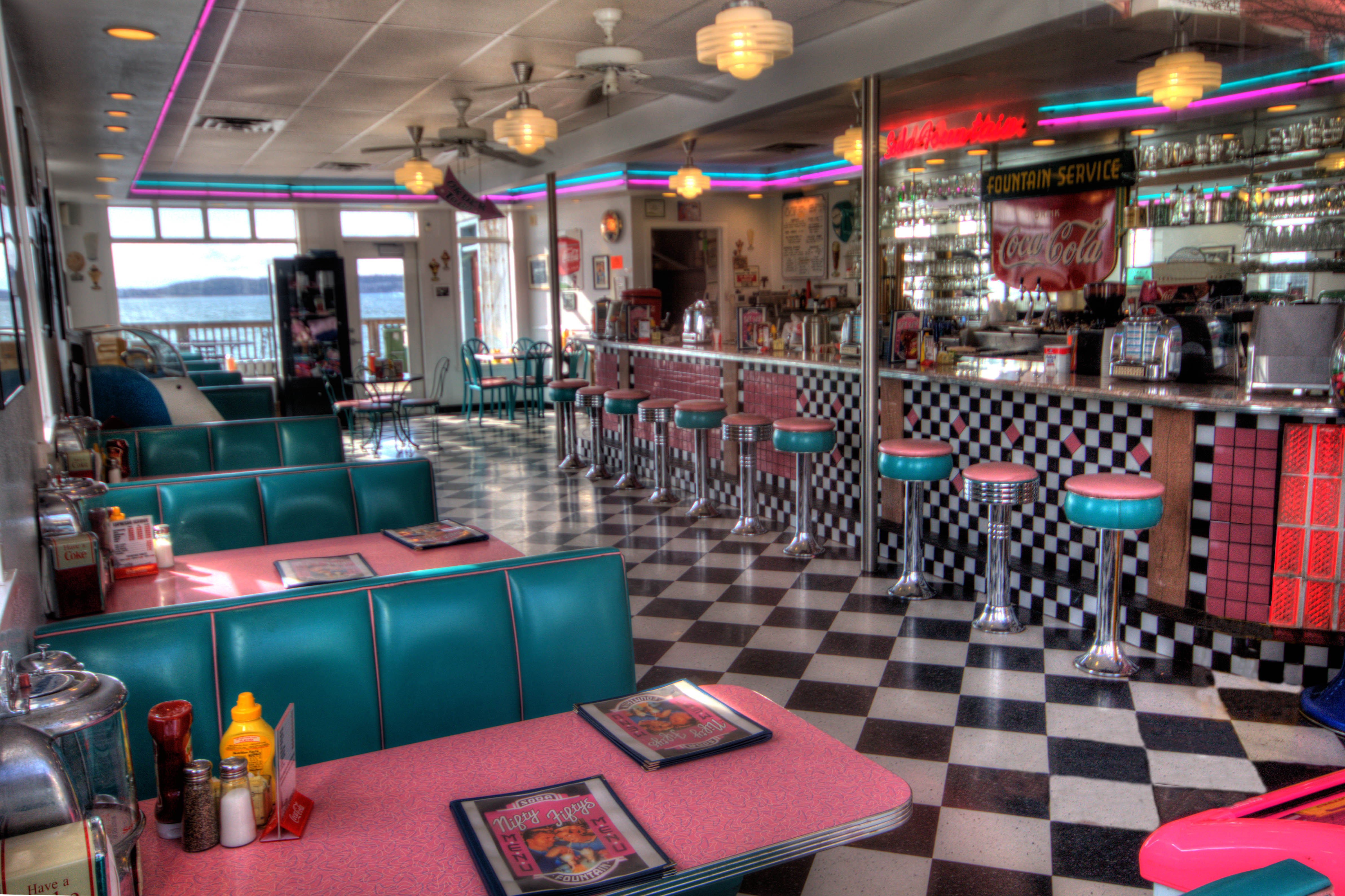 50's Diner Retro Wallpaper by BhARTiArtworks | Society6