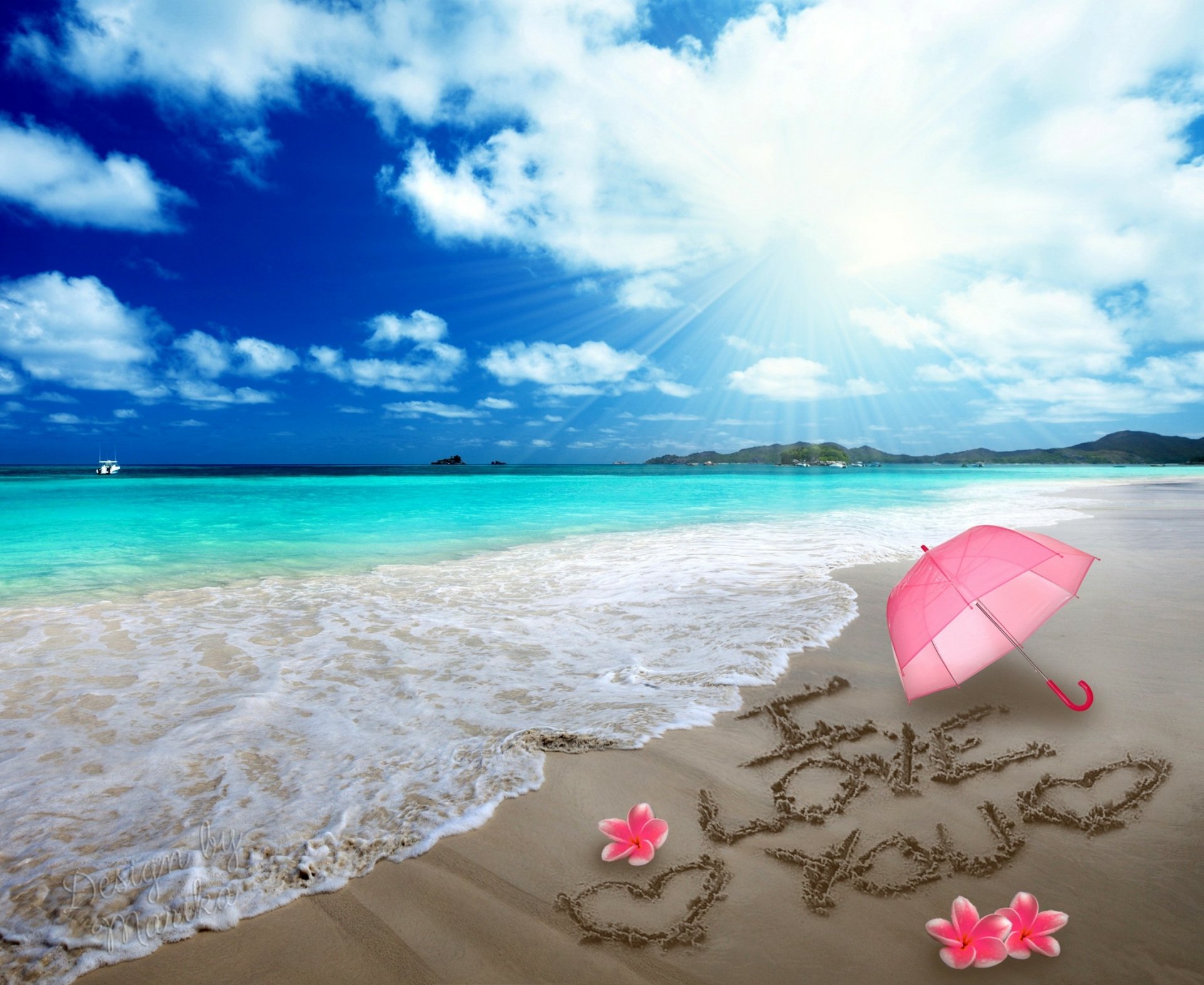 Romantic Beach Vacation HD Wallpaper  Background Image 