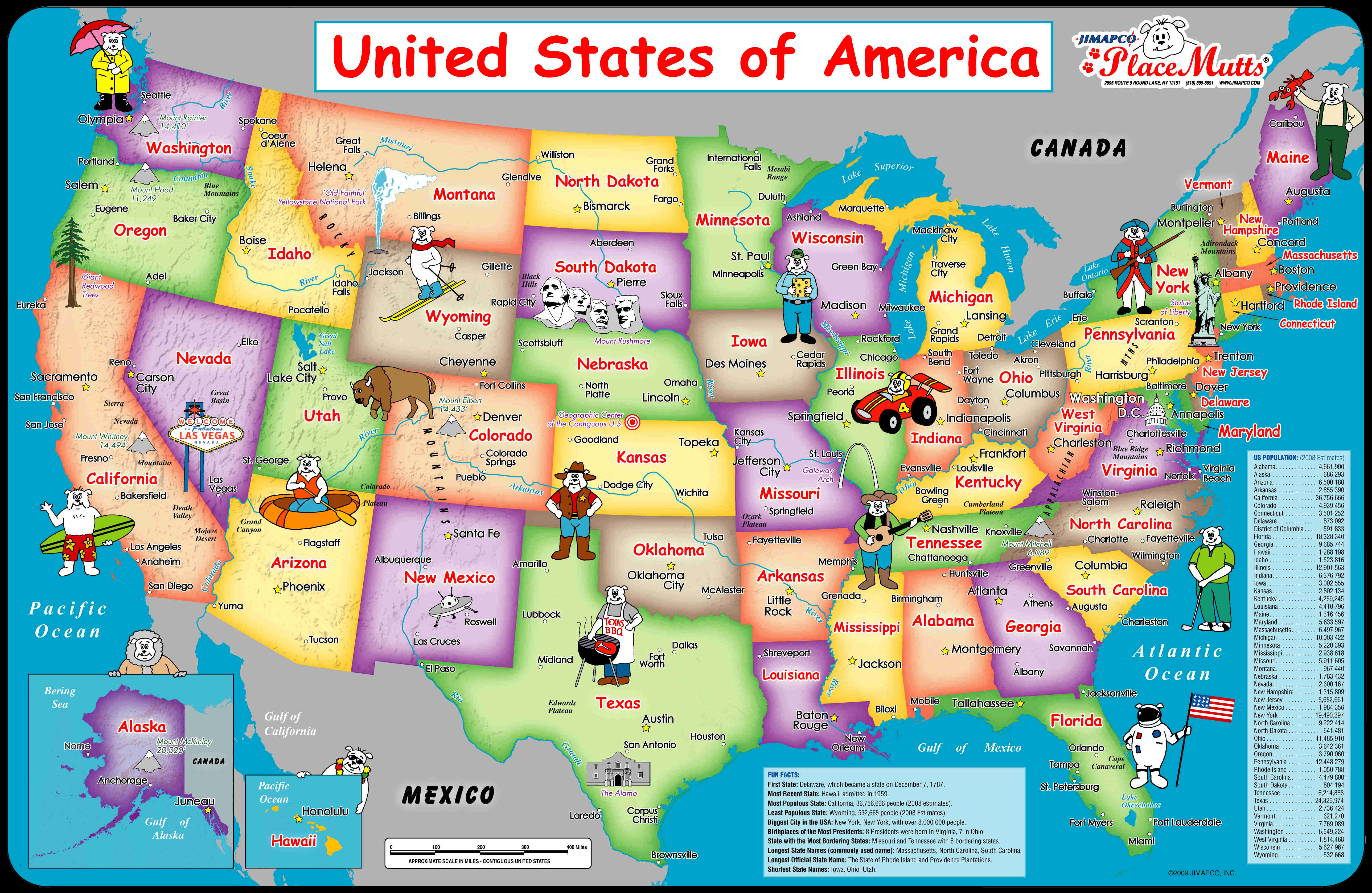 Vector Map Of United States Of America