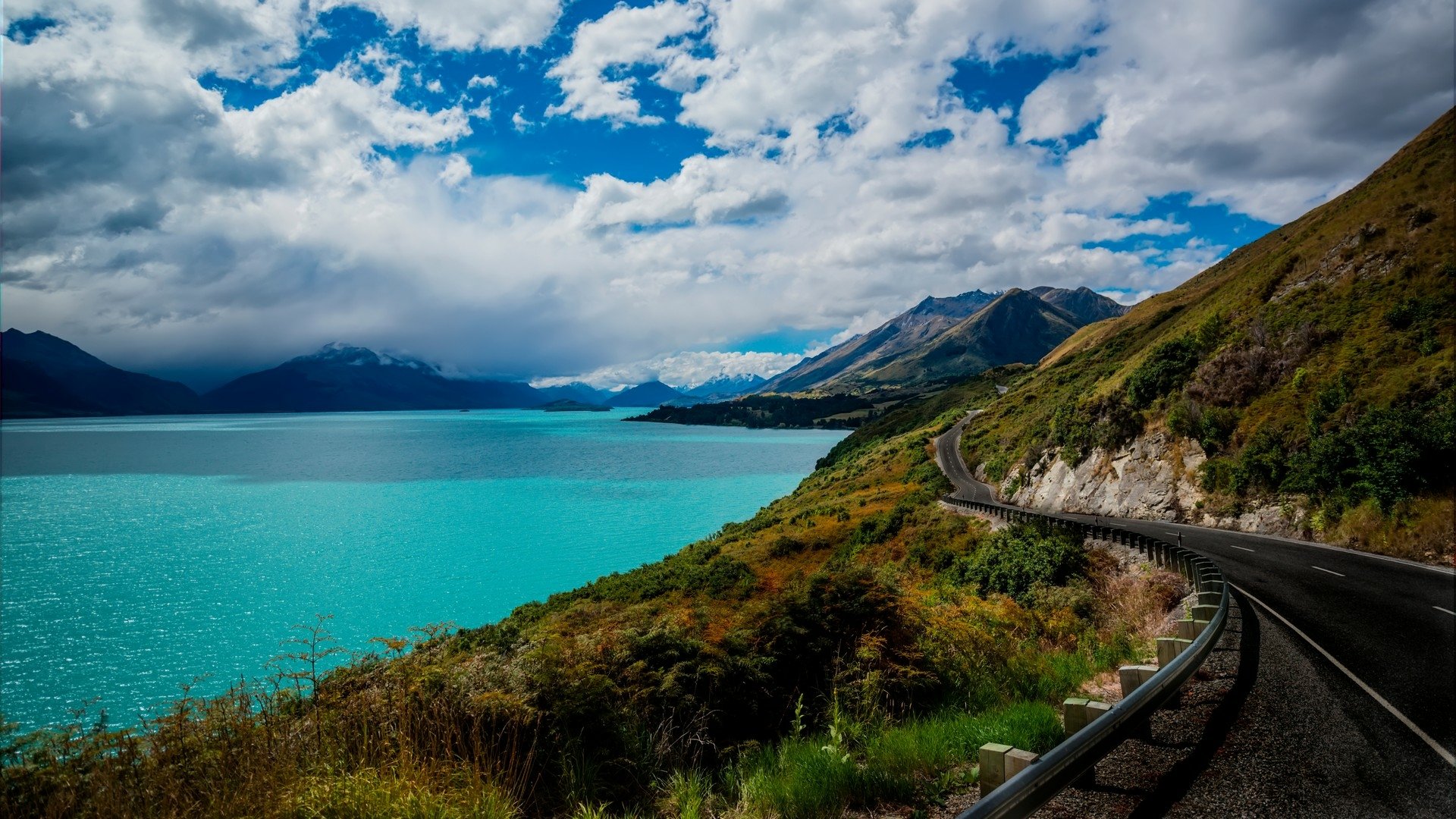 Winding Road by the Lake Fondo de pantalla HD | Fondo de Escritorio ...