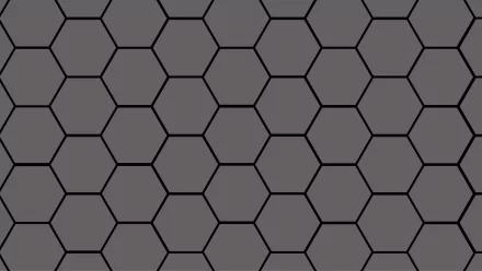 Abstract hexagon pattern in slate gray with black outlines — HD PC desktop wallpaper and background.