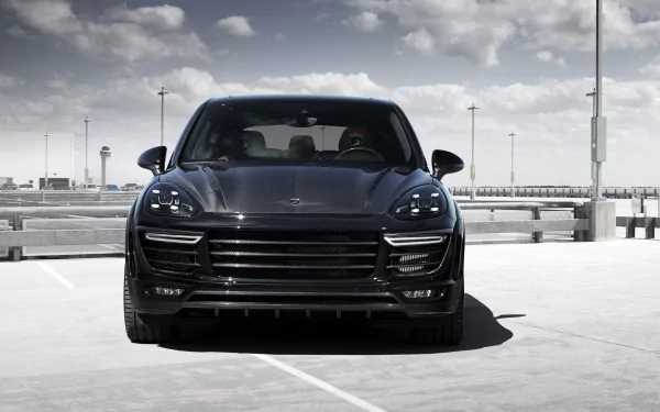 car black car SUV Porsche vehicle Porsche Cayenne HD Desktop Wallpaper | Background Image