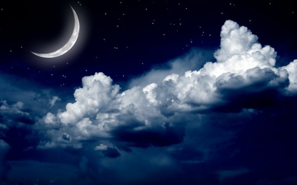 Earth Sky Cloud Moon Starry Sky Stars Night HD Wallpaper | Background Image