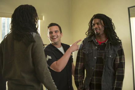 Justin Chang Damon Wayans Jr. Ryan Davis Jake Johnson movie Let's Be Cops HD Desktop Wallpaper | Background Image