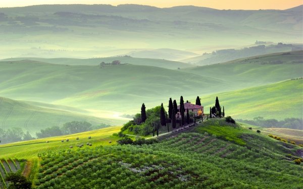 Photography Tuscany House Mansion Italy Hill Field HD Wallpaper | Background Image