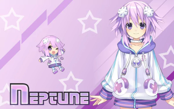 Hyperdimension Neptunia Victory short hair purple eyes purple hair Neptune (Hyperdimension Neptunia) video game Hyperdimension Neptunia HD Desktop Wallpaper | Background Image