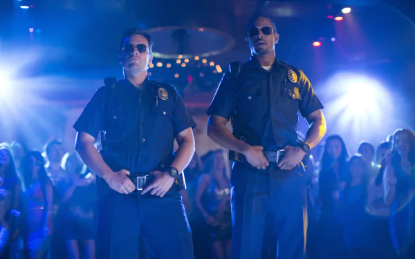 Justin Chang Damon Wayans Jr. Ryan Davis Jake Johnson movie Let's Be Cops HD Desktop Wallpaper | Background Image