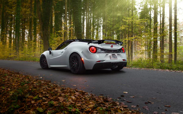 car white car supercar Alfa Romeo vehicle Alfa Romeo 4C HD Desktop Wallpaper | Background Image