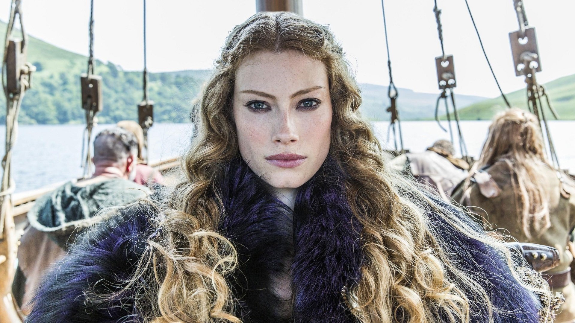 Download Princess Aslaug Alyssa Sutherland TV Show Vikings (2013) HD Wallpaper