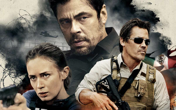 Benicio del Toro Josh Brolin Emily Blunt movie Sicario HD Desktop Wallpaper | Background Image