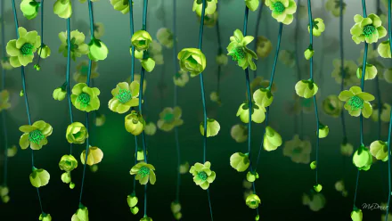  Green Blossoms by MaDonna
