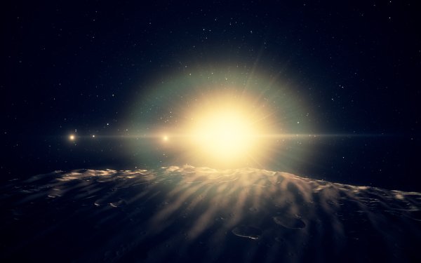 Sci Fi Space Asteroid Sun Stars HD Wallpaper | Background Image