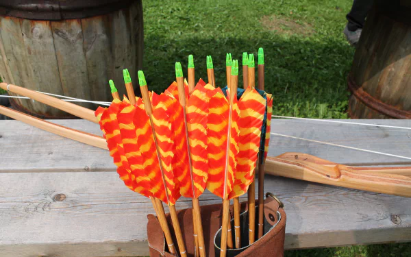  Bow quiver and archery arrows by Vibergsborken