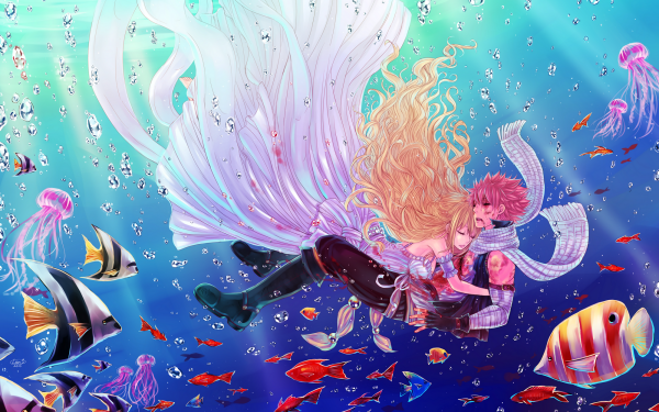Anime Fairy Tail Natsu Dragneel Lucy Heartfilia NaLu HD Wallpaper | Background Image