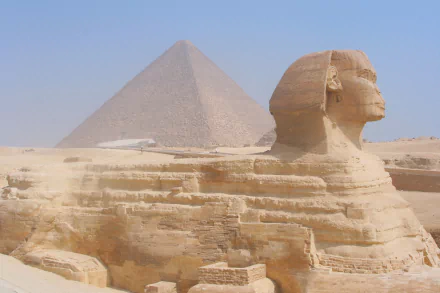  The Great Sphinx of Giza in a sandstorm by auntmasako