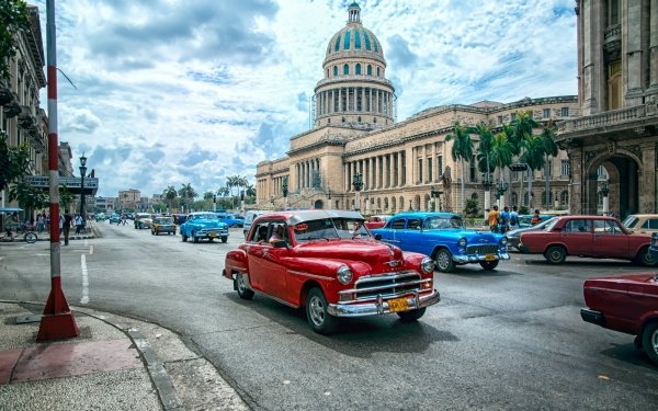 Man Made Havana Cities Cuba Car Building Dome HDR HD Wallpaper | Background Image
