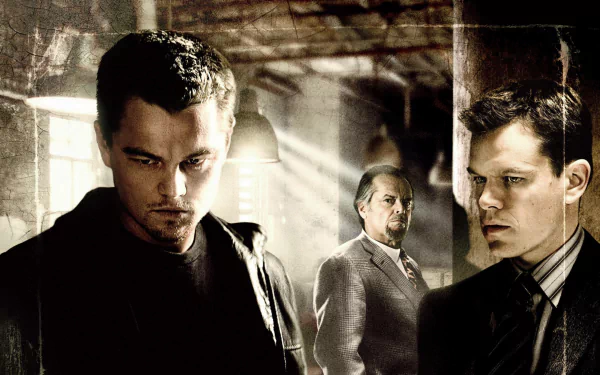 Jack Nicholson Leonardo Dicaprio Matt Damon movie The Departed HD Desktop Wallpaper | Background Image