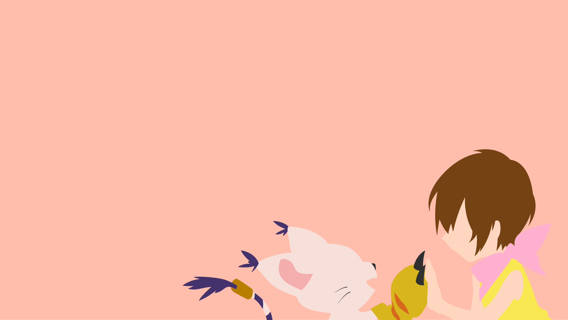 Download Minimalist Anime Digimon Minimalist Anime HD Wallpaper