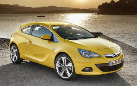 yellow car compact car opel vehicle Opel Astra HD Desktop Wallpaper | Background Image