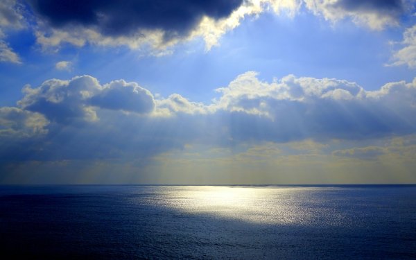 Tierra/Naturaleza Cielo Sunshine Sunlight Rayo de sol Nube Océano Horizon Fondo de pantalla HD | Fondo de Escritorio