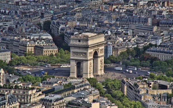 Man Made Paris Cities France Arc de Triomphe HD Wallpaper | Background Image