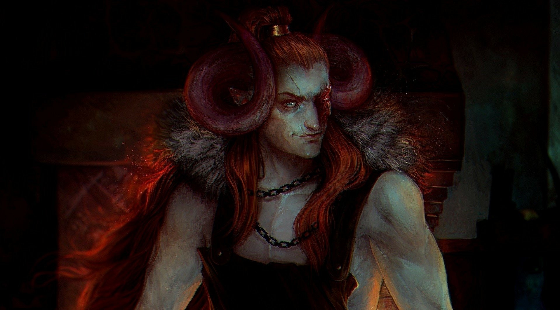 Фото рэндон демон мужчина красном фоне