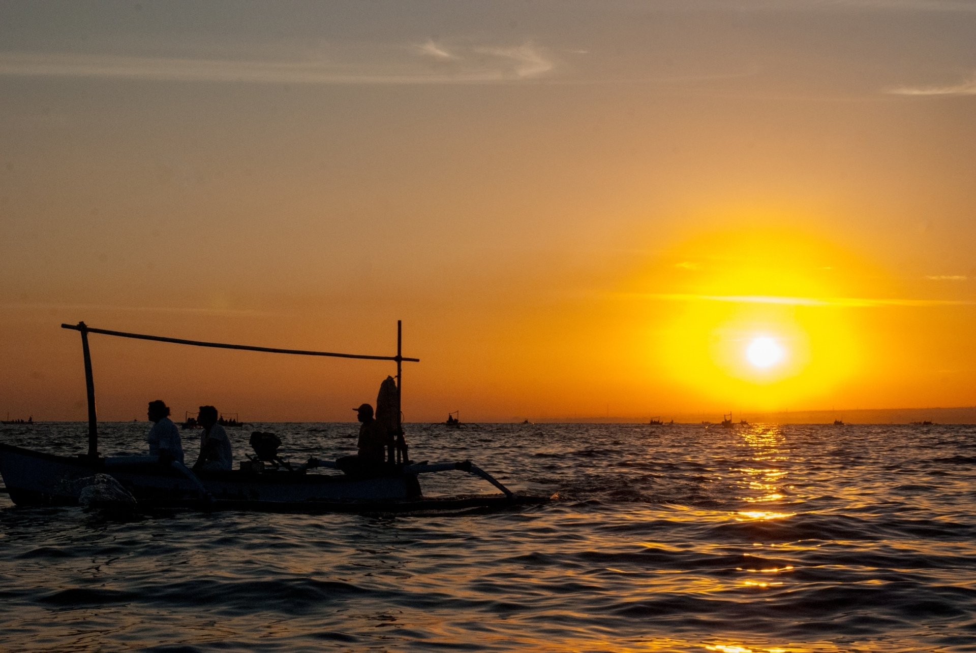 Download Fishing Boat People Sea Ocean Yellow Orange (Color) Boat ...