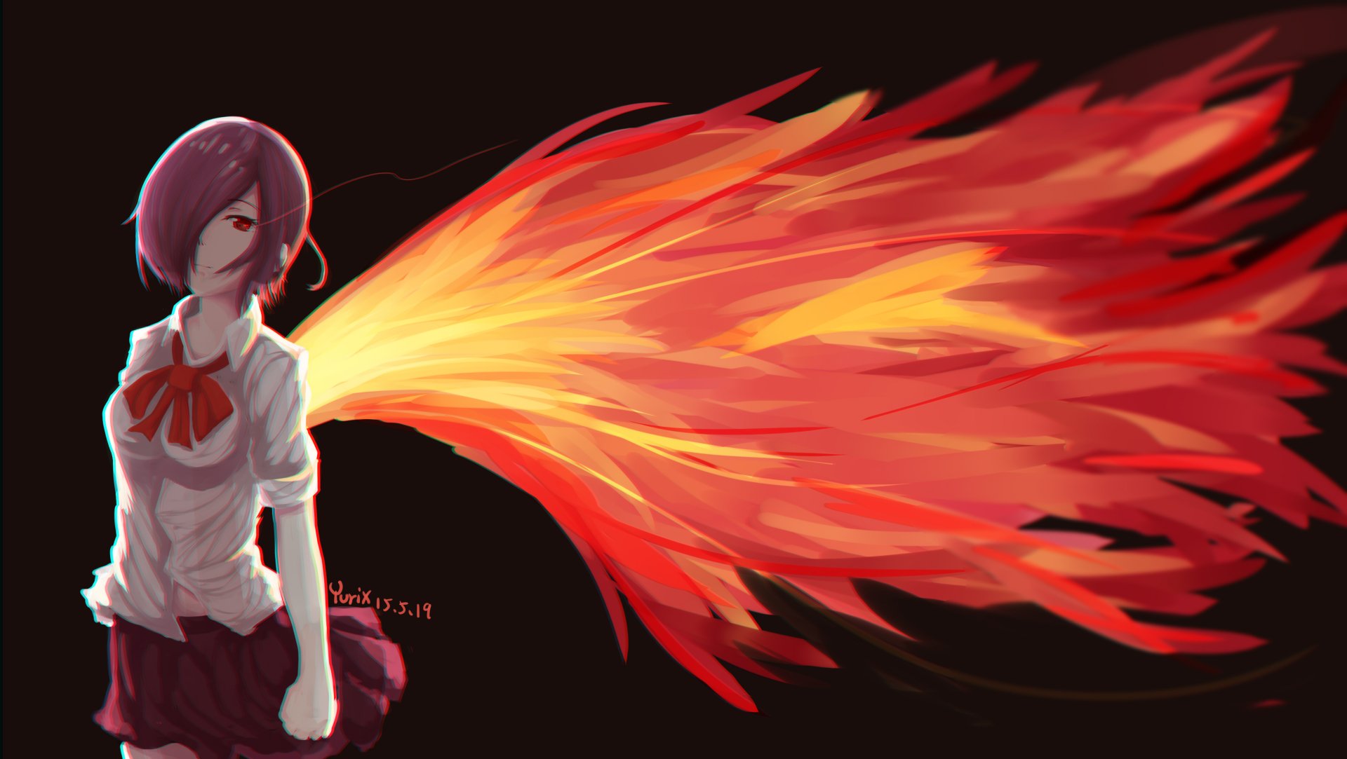 Touka Kirishima: 4K Ultra HD Wallpaper from Tokyo Ghoul by Yurix