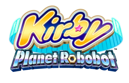HD desktop wallpaper featuring the colorful logo for Kirby: Planet Robobot.