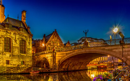  Ghent, Belgium at Night