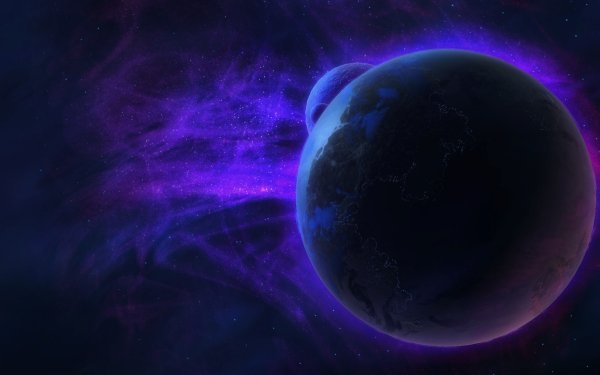 Sci Fi Planet Space Purple Blue HD Wallpaper | Background Image
