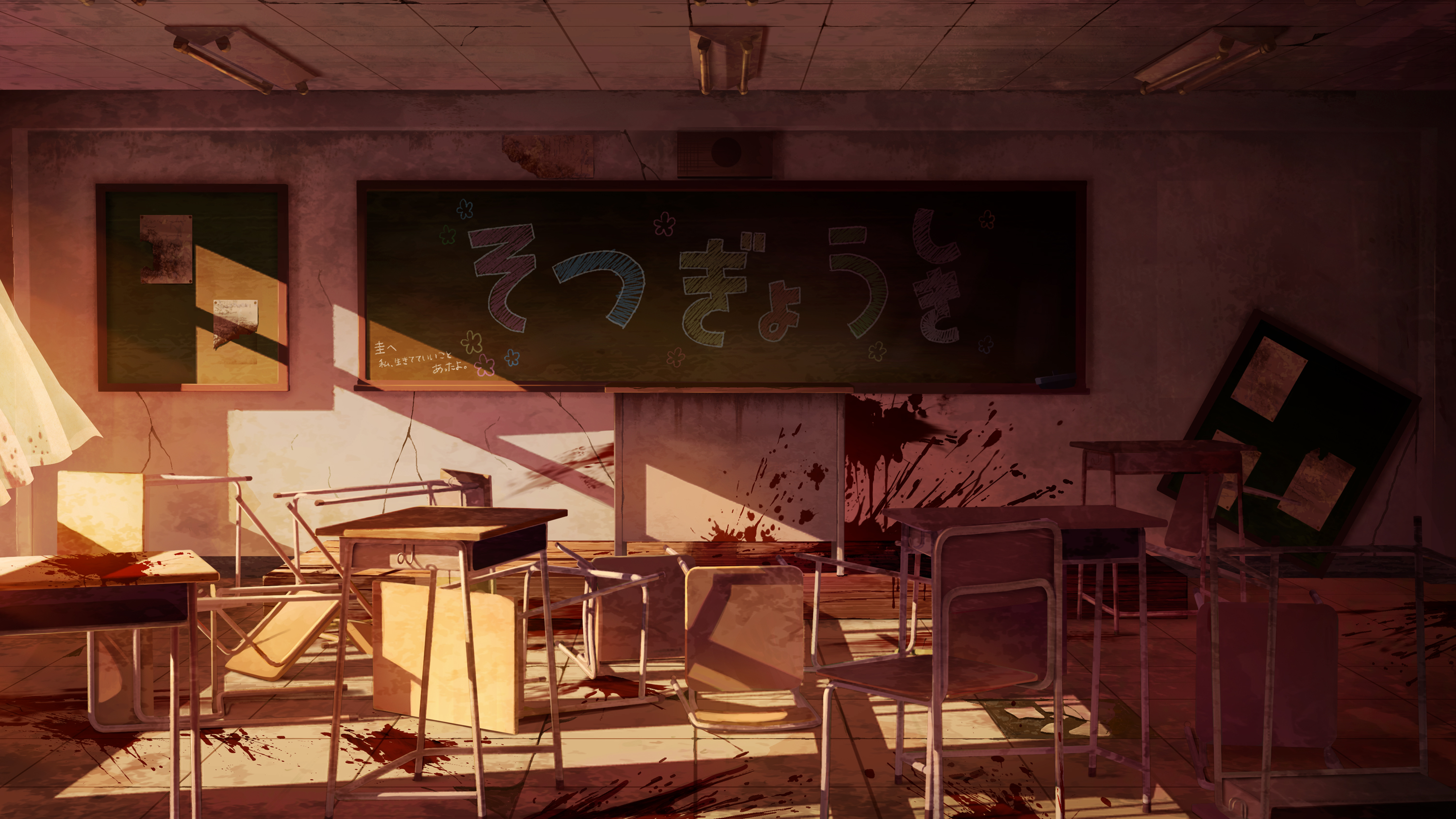 Anime school background  OpenGameArtorg