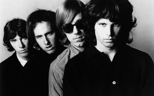 Music The Doors Rock John Densmore Robby Krieger Ray Manzarek Jim Morrison Black & White Monochrome HD Wallpaper | Background Image