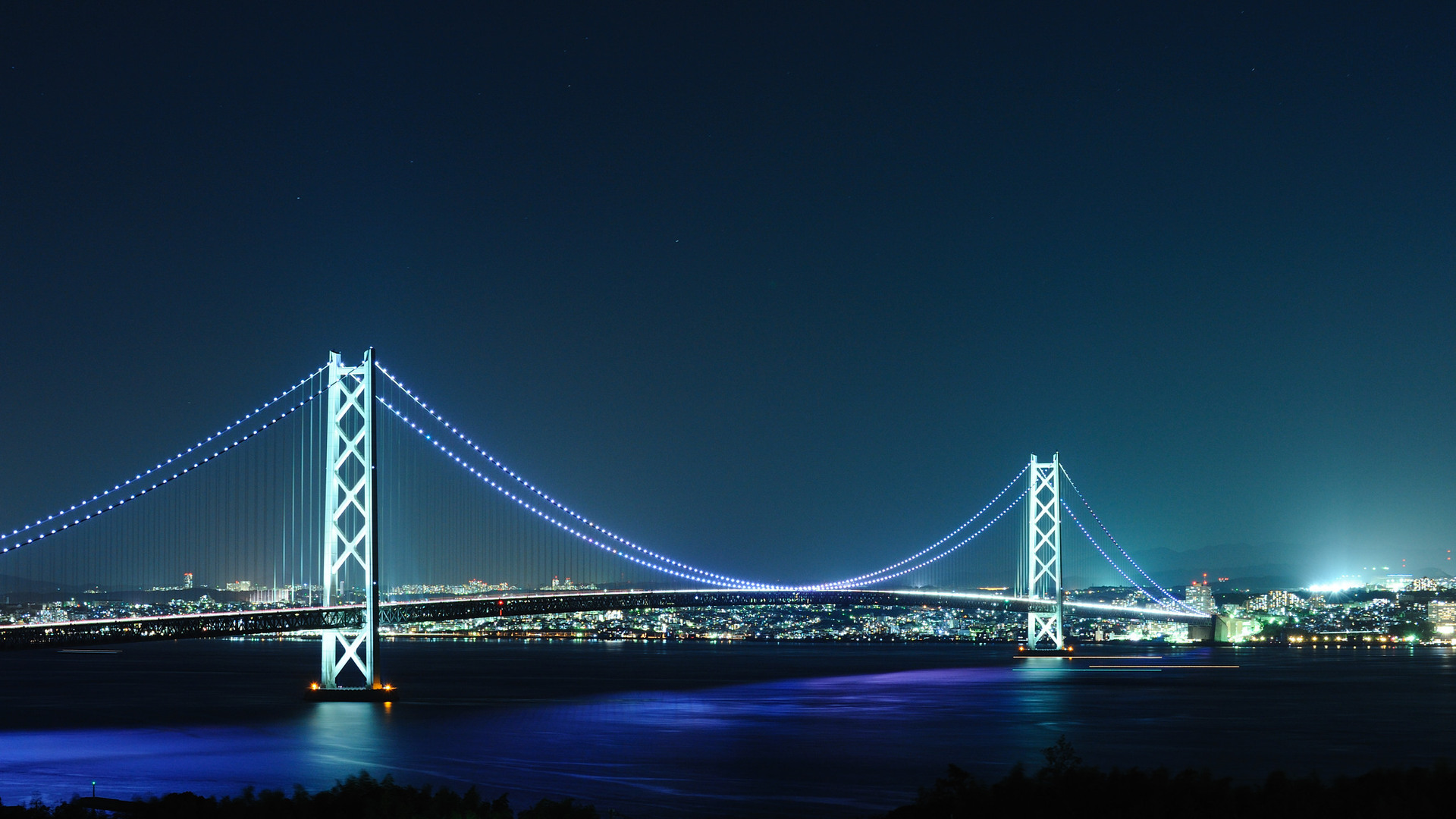 Man Made Akashi Kaikyo Bridge HD Wallpaper | Background Image