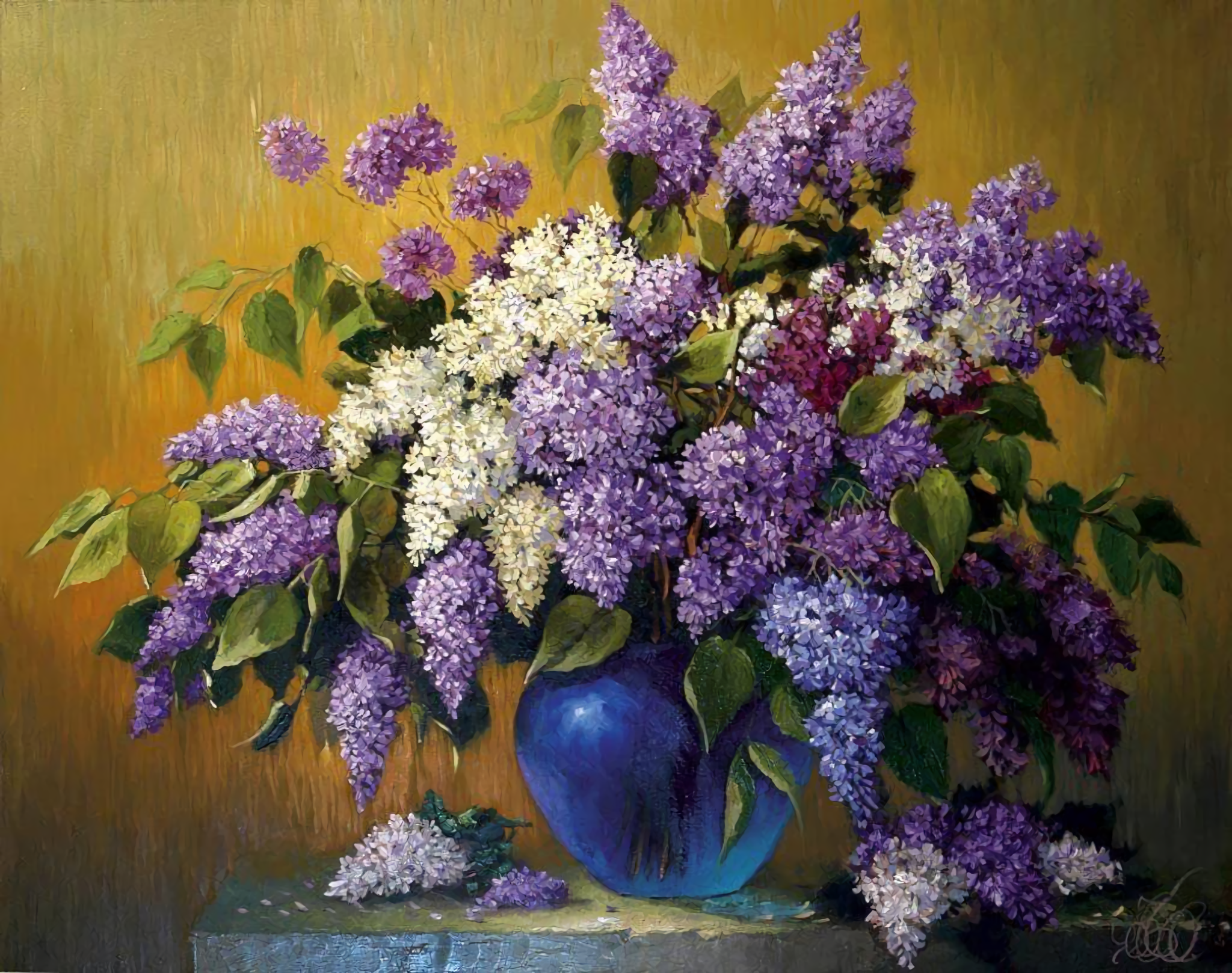 Lilacs in Vase HD Wallpaper | Background Image | 2048x1618 | ID:701568