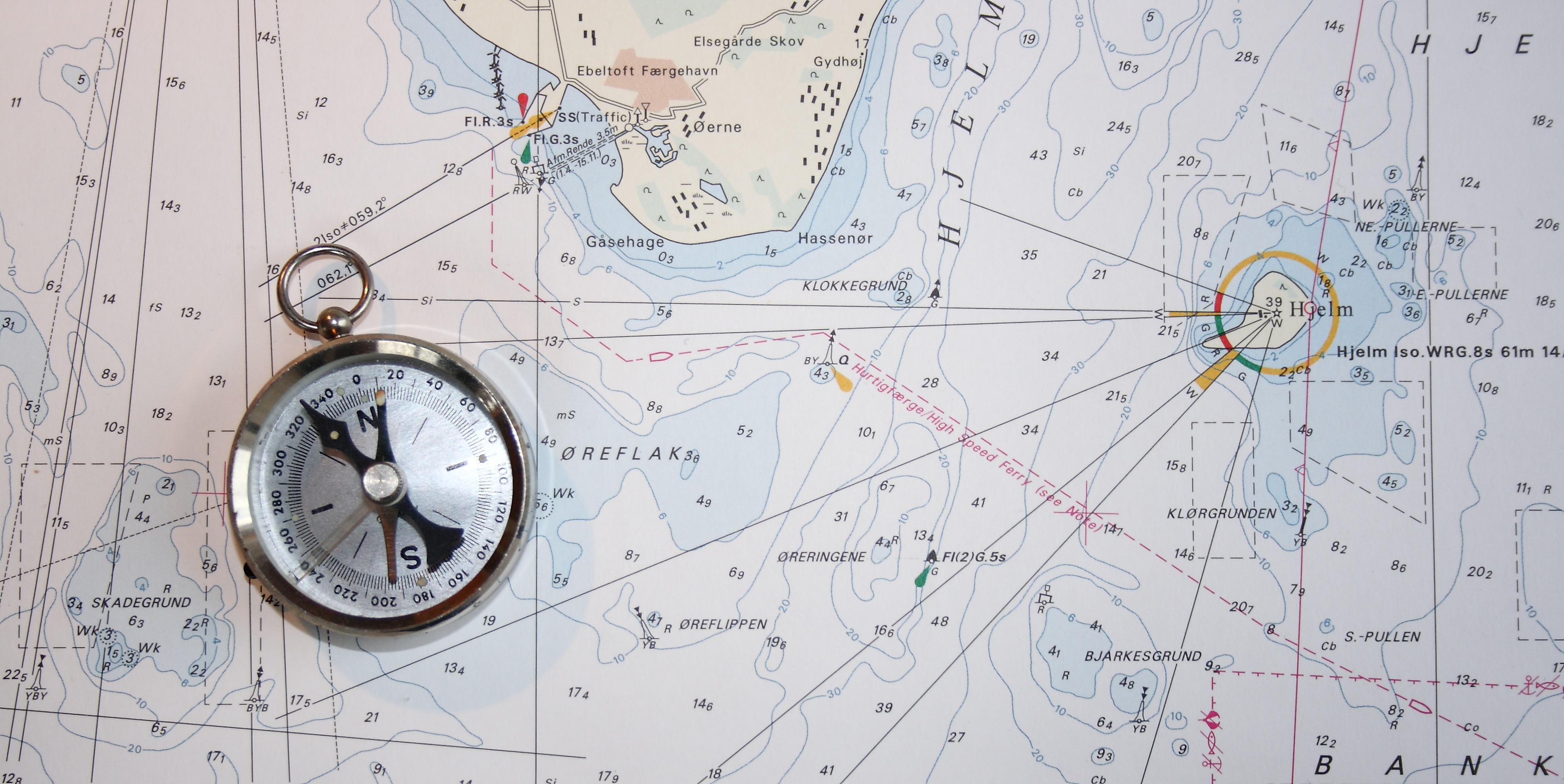 Navigation chart and compass by SteenJepsen
