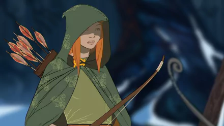 HD wallpaper featuring an archer from The Banner Saga 2, set against a mystical background.