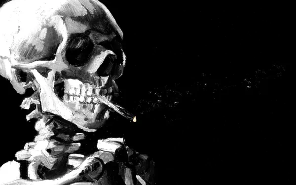 cigarette dark skeleton HD Desktop Wallpaper | Background Image