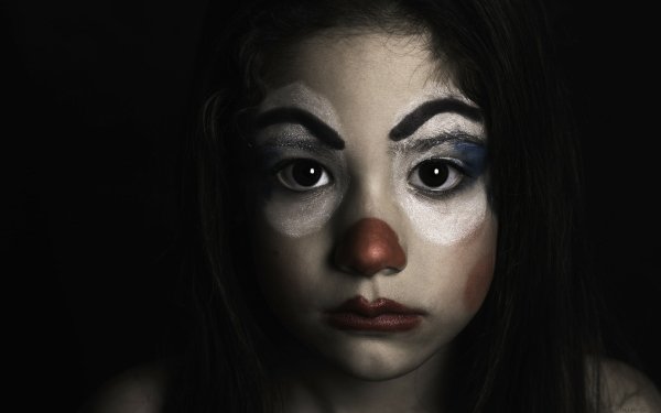 Women Mood Clown Portrait Face Brunette Brown Eyes HD Wallpaper | Background Image