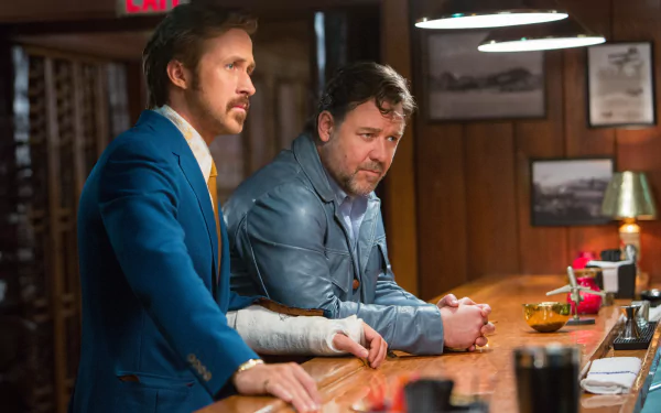 Russell Crowe Ryan Gosling movie The Nice Guys HD Desktop Wallpaper | Background Image