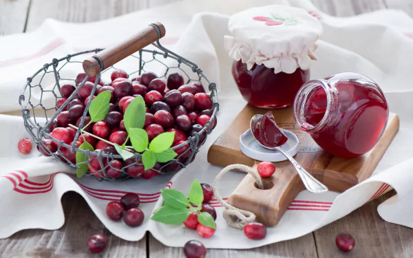 still life jam fruit berry food cranberry HD Desktop Wallpaper | Background Image