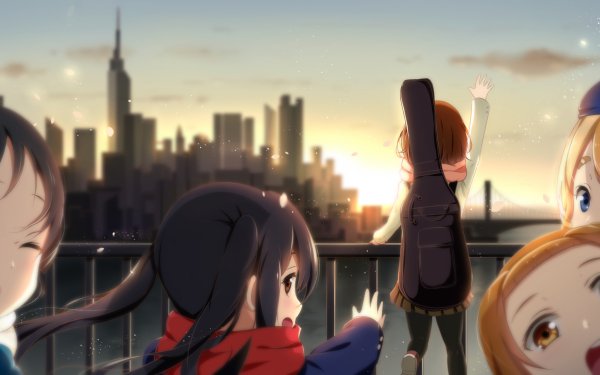 Anime K-ON! Mio Akiyama Azusa Nakano Ritsu Tainaka Tsumugi Kotobuki Yui Hirasawa HD Wallpaper | Background Image