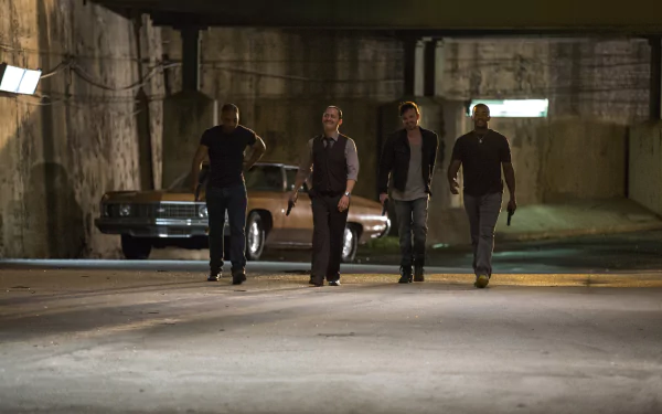 Aaron Paul Clifton Collins Jr. Anthony Mackie Chiwetel Ejiofor movie Triple 9 HD Desktop Wallpaper | Background Image