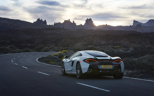 white car car supercar McLaren vehicle McLaren 570GT HD Desktop Wallpaper | Background Image