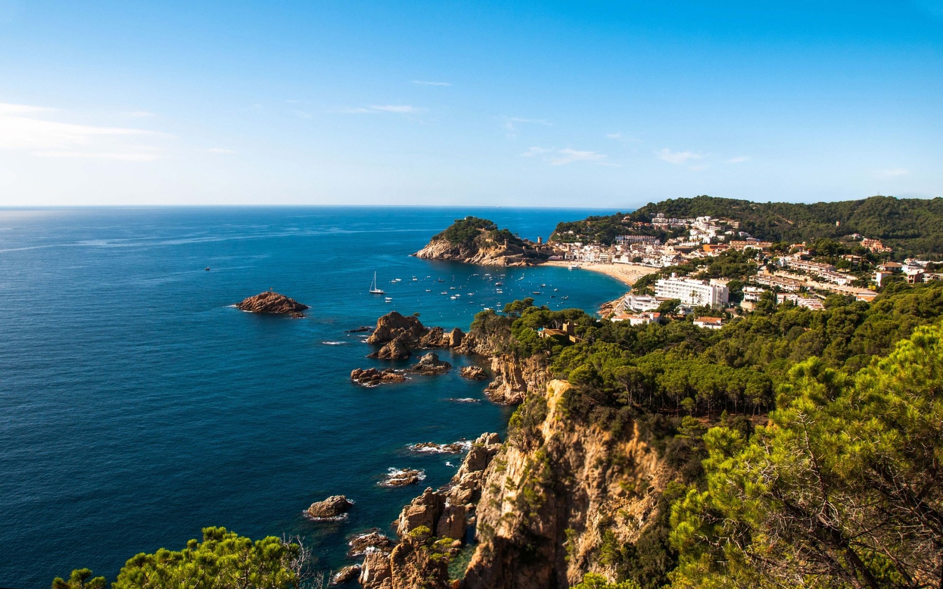 Download Horizon Sea Ocean Coast Spain Earth Photography Coastline HD 