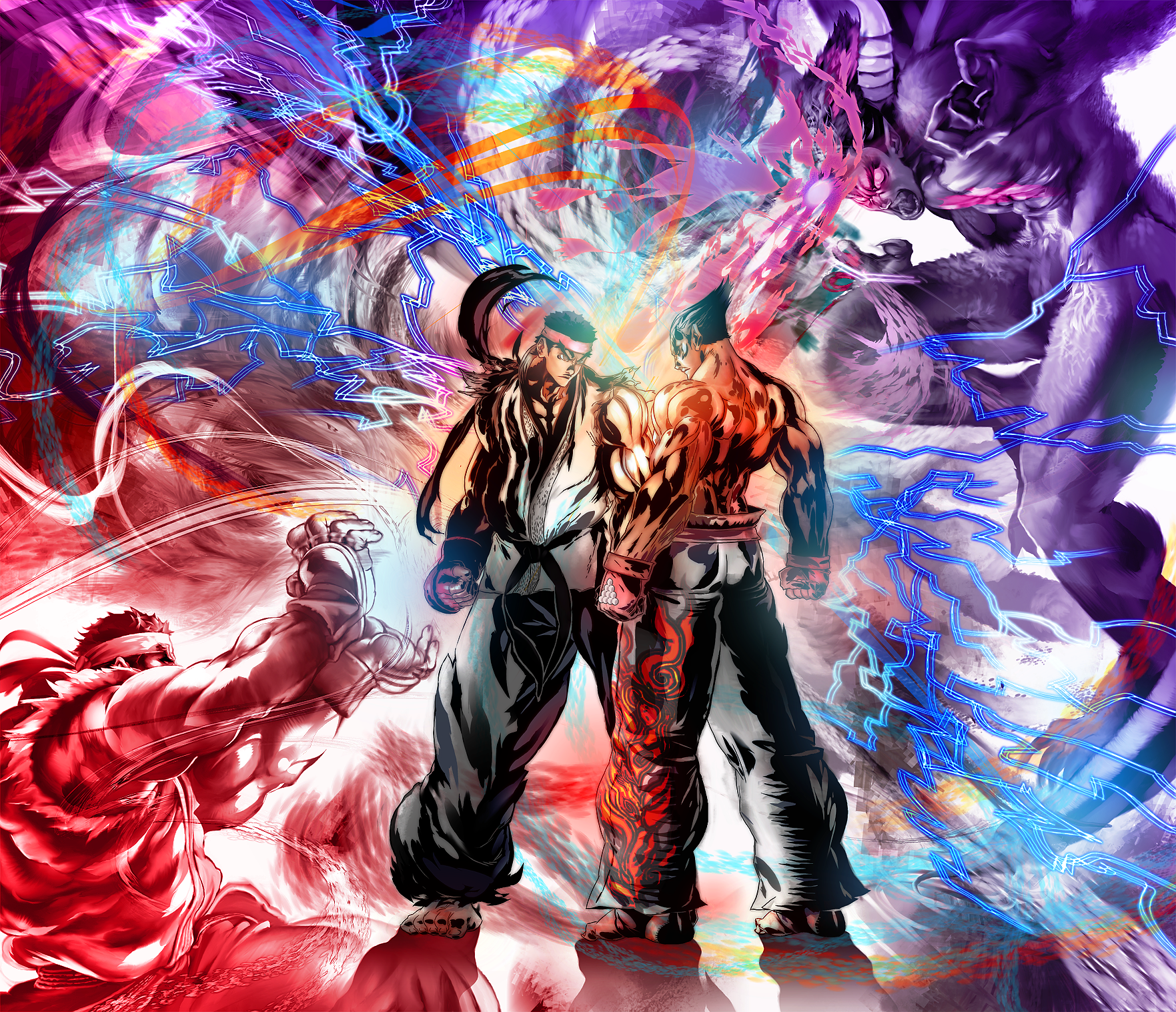 Ryu VS Kazuya by L-DAWOLF