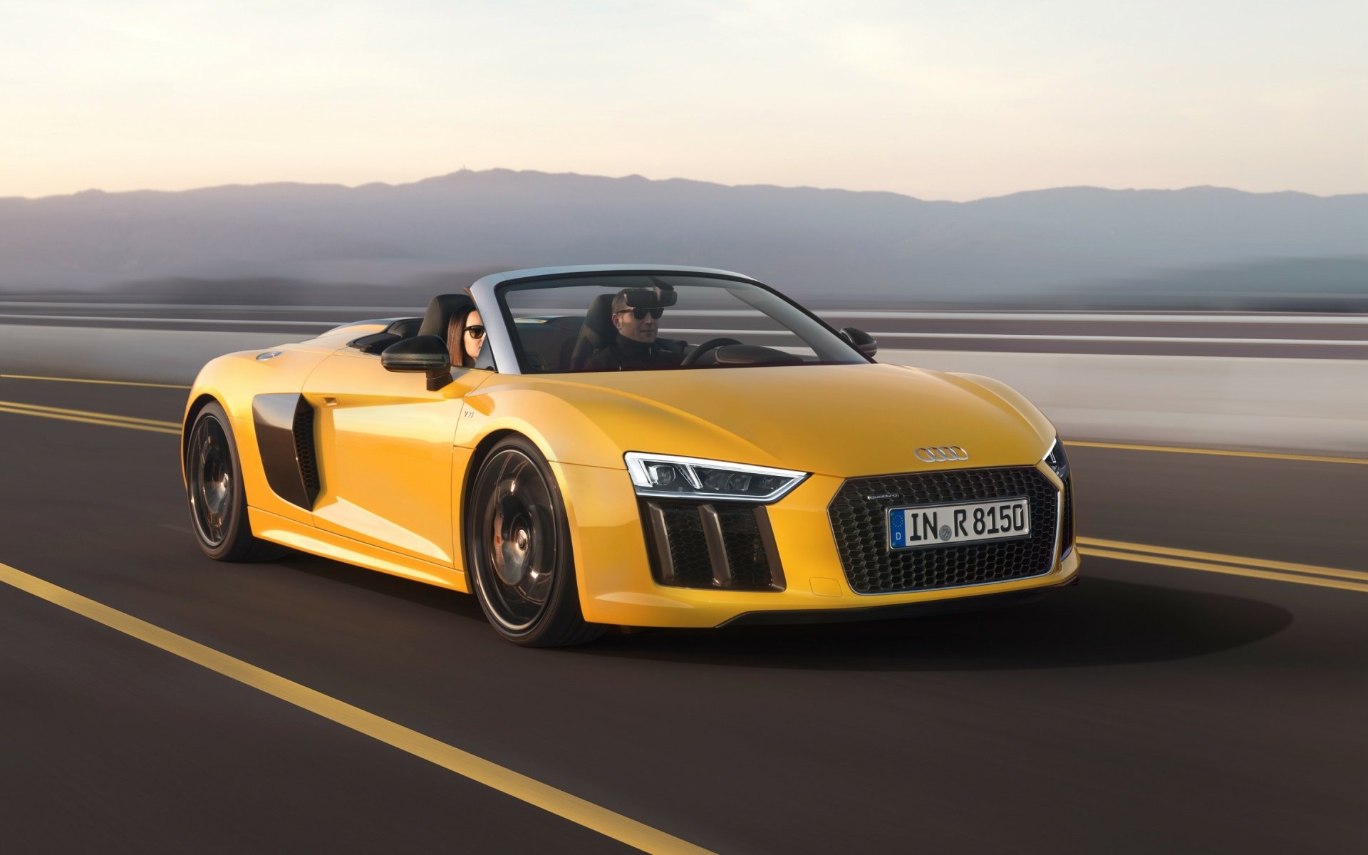 Download Car Supercar Yellow Car Audi Audi R8 Spyder Vehicle Audi R8 HD Wallpaper