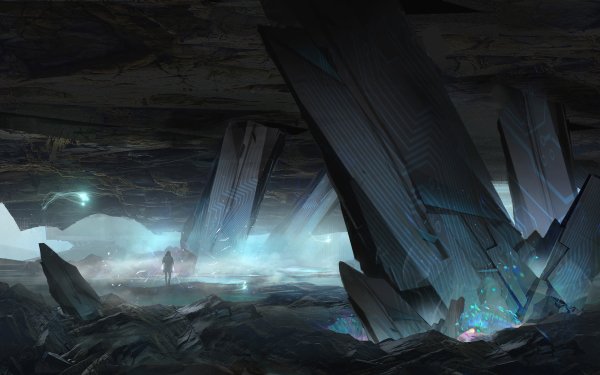 Fantasy Women Magic Underground Crystal HD Wallpaper | Background Image