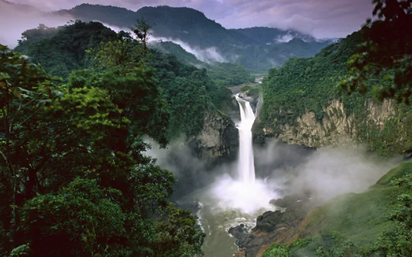  Waterfall in Amazon Rainforest