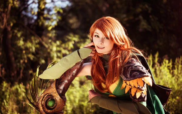 Windranger (DotA 2) DotA 2 woman cosplay HD Desktop Wallpaper | Background Image